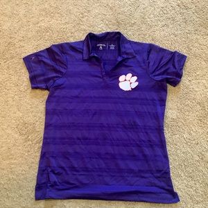 Ladies Clemson polo. Purple size L